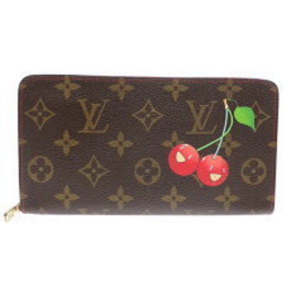 Louis Vuitton Brown Monnaie Wallet Porte Cherry Long Monogram Zip - Picture 1 of 8